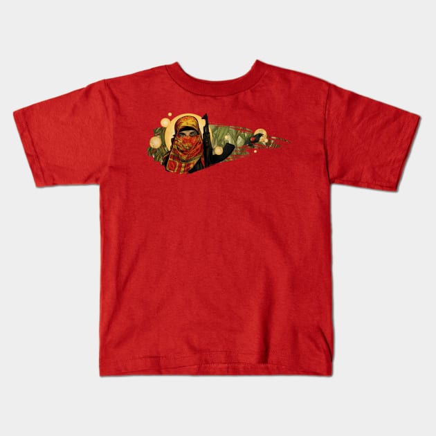 Zapatista Girl Kids T-Shirt by scumbugg